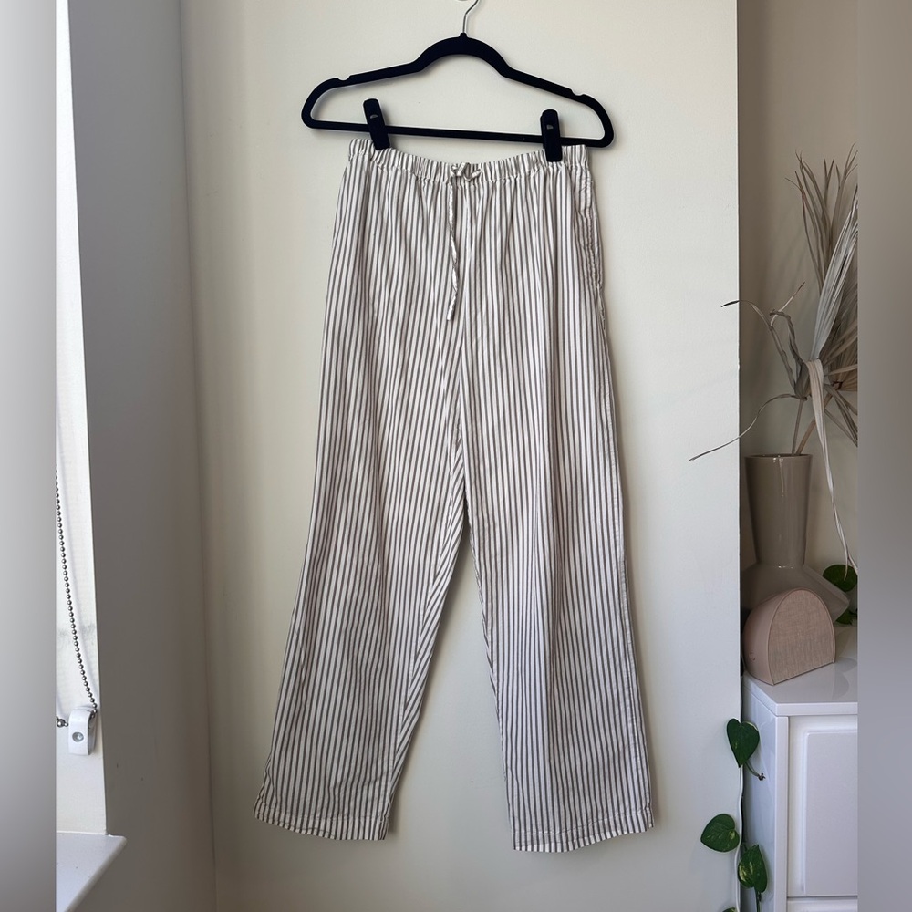 MATE the Label Organic Poplin Pant in Pebble Stripe size Small